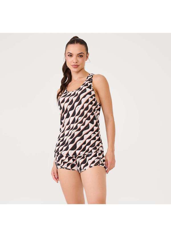 Donna Carioca - Regata Decote Costas Estampa Mirage Poliamida Soft Estampado 7