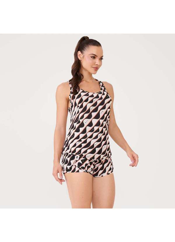 Donna Carioca - Regata Decote Costas Estampa Mirage Poliamida Soft Estampado 8