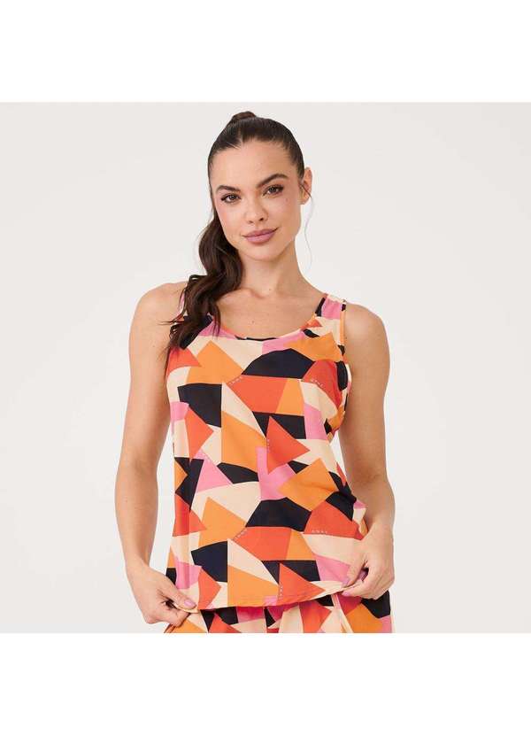 Donna Carioca - Regata Decote Costas Estampa Senses Poliamida Soft Estampado 3