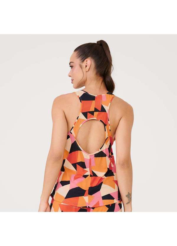 Donna Carioca - Regata Decote Costas Estampa Senses Poliamida Soft Estampado 4