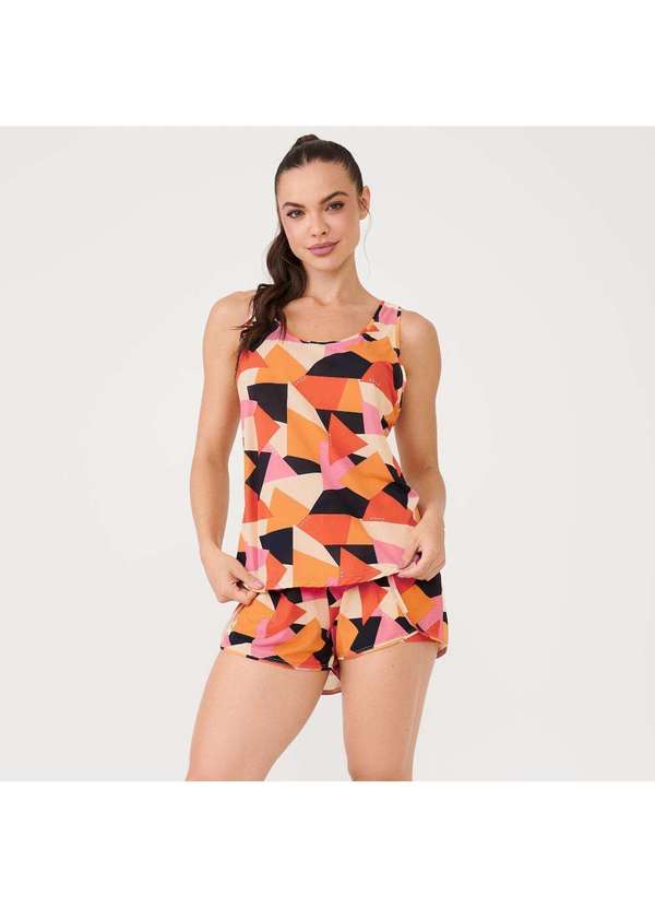 Donna Carioca - Regata Decote Costas Estampa Senses Poliamida Soft Estampado 7