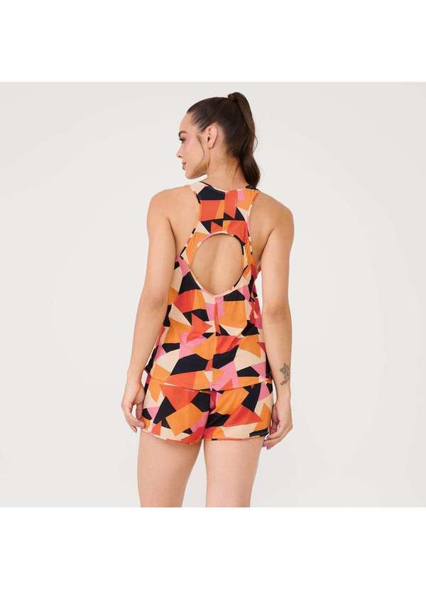 Donna Carioca - Regata Decote Costas Estampa Senses Poliamida Soft Estampado 8