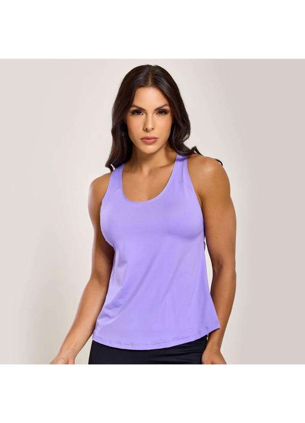 Donna Carioca - Regata Relax Elástico Personalizado Lilás Cosmic Poliamida Soft Lilás 2