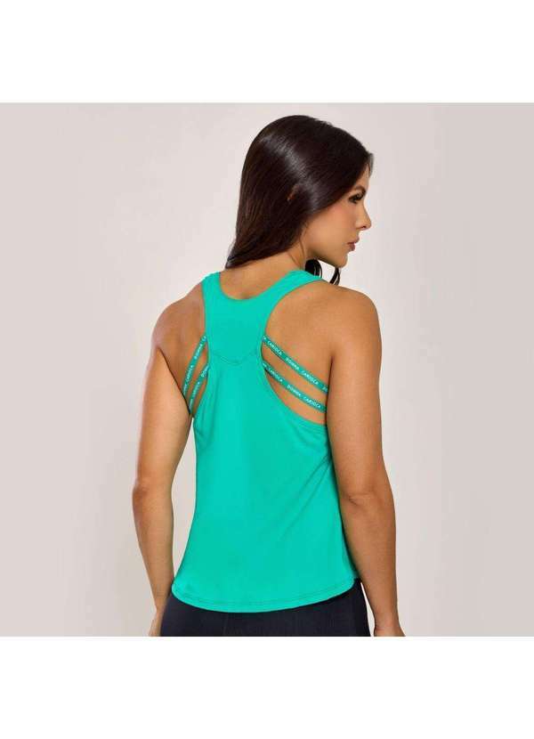 Donna Carioca - Regata Relax Elástico Personalizado Verde Menthol Poliamida Soft Verde