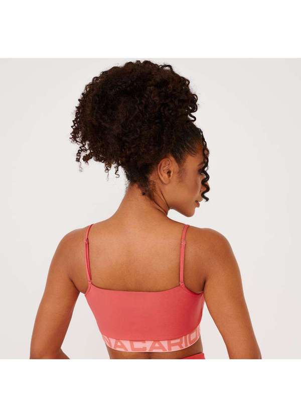 Donna Carioca - Top Attack Rosa Flower Coral Poliamida Laranja 4