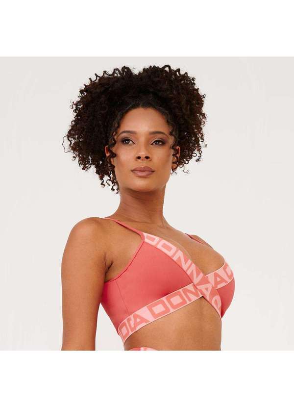 Donna Carioca - Top Attack Rosa Flower Coral Poliamida Laranja 6