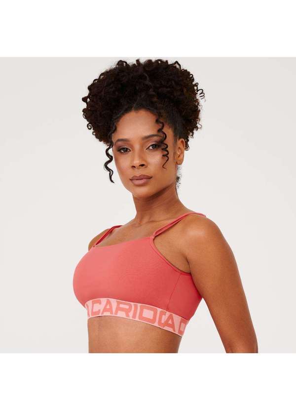 Donna Carioca - Top Attack Rosa Flower Coral Poliamida Laranja 7