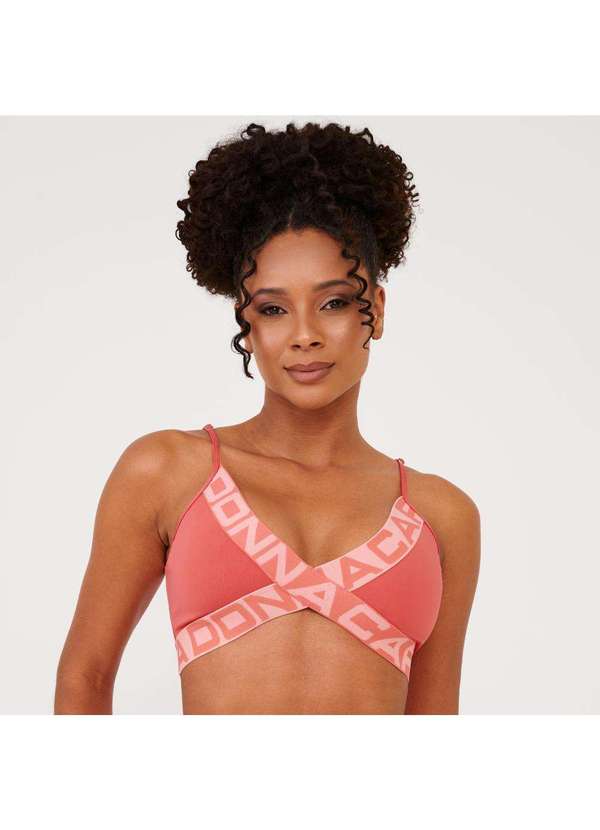 Donna Carioca - Top Attack Rosa Flower Coral Poliamida Laranja 9