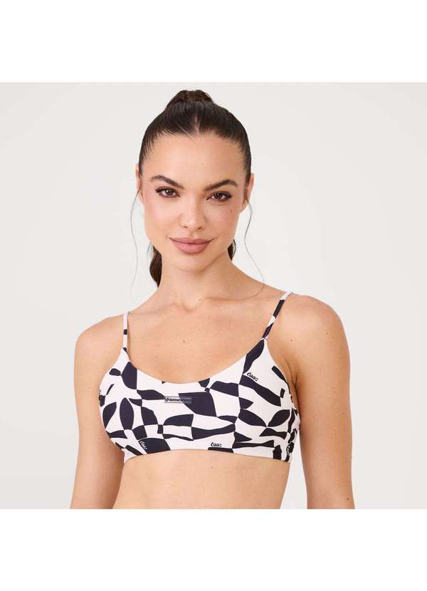 Donna Carioca - Top Básico Estampa Mind Poliamida Soft com Bojo Estampado