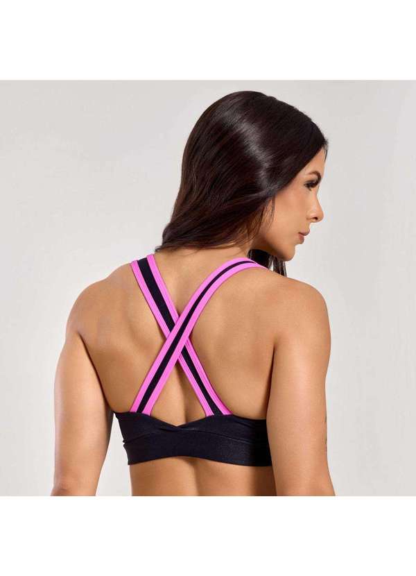 Donna Carioca - Top Decisive Preto Microcanelado com Bojo Preto 2