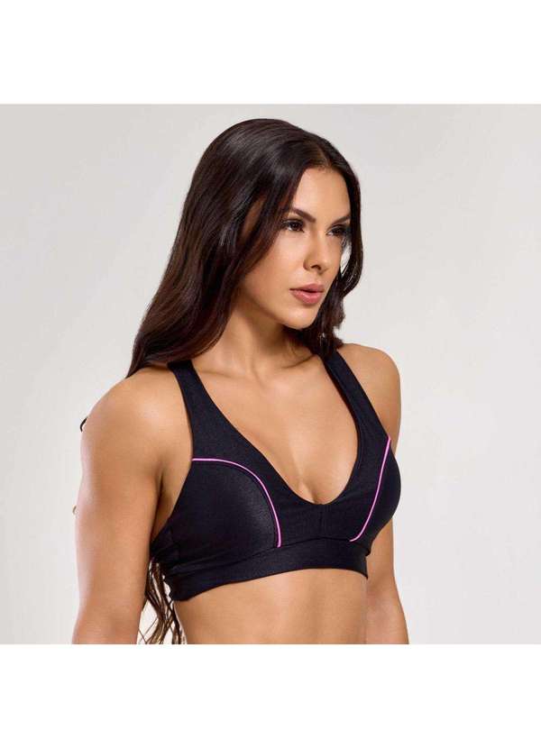 Donna Carioca - Top Decisive Preto Microcanelado com Bojo Preto 3