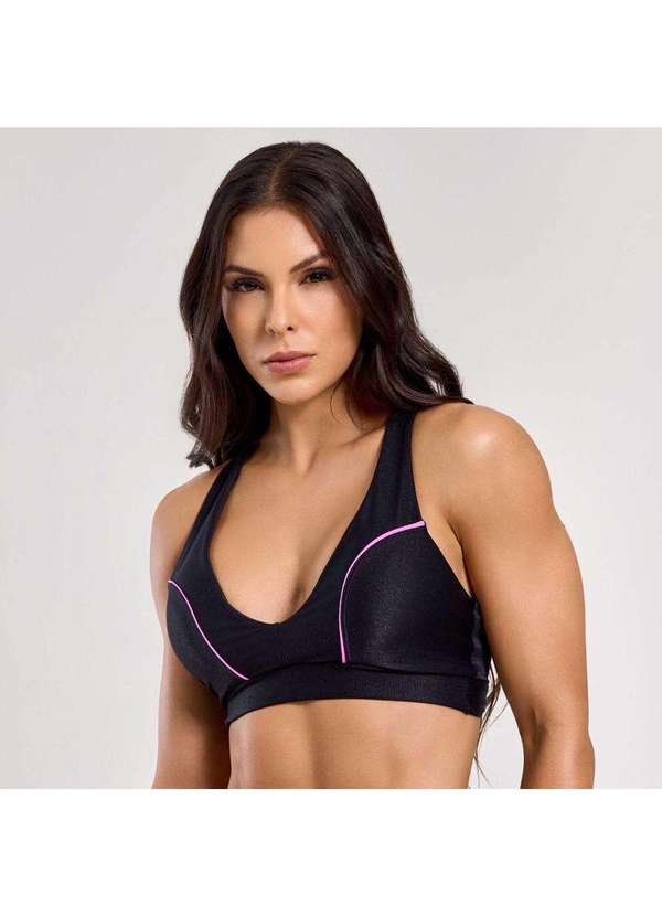 Donna Carioca - Top Decisive Preto Microcanelado com Bojo Preto 4