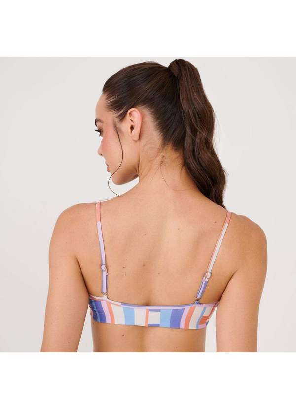 Donna Carioca - Top Faixa Estampa Harmony com Bojo Poliamida Soft Estampado 2