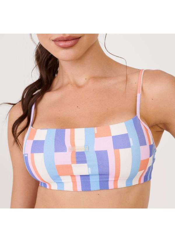 Donna Carioca - Top Faixa Estampa Harmony com Bojo Poliamida Soft Estampado 3