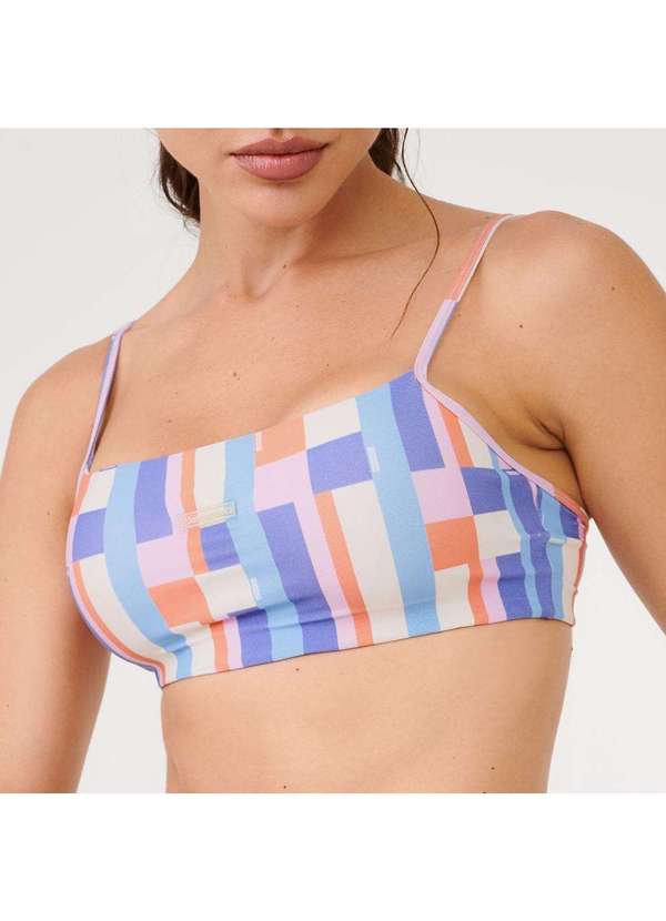 Donna Carioca - Top Faixa Estampa Harmony com Bojo Poliamida Soft Estampado 4