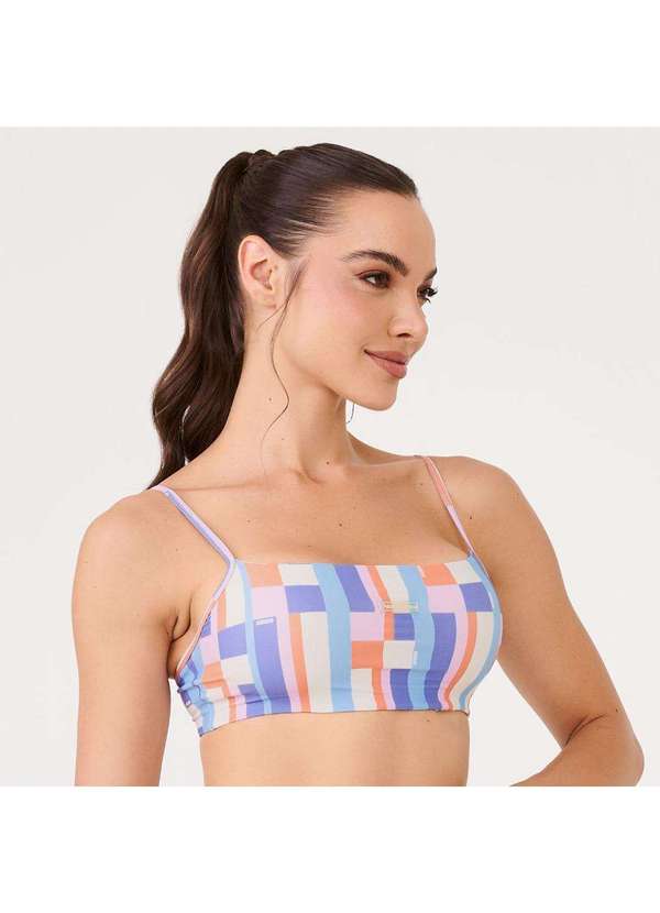 Donna Carioca - Top Faixa Estampa Harmony com Bojo Poliamida Soft Estampado 5
