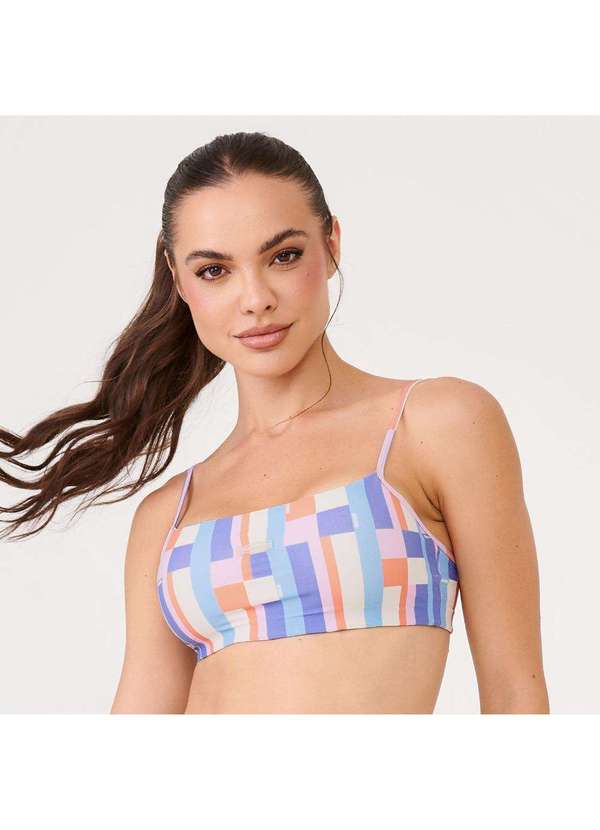 Donna Carioca - Top Faixa Estampa Harmony com Bojo Poliamida Soft Estampado 7