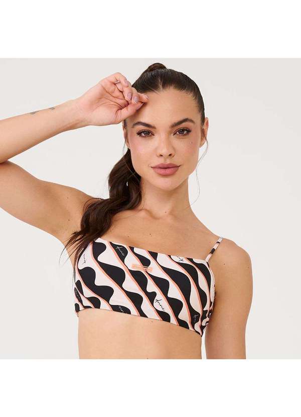 Donna Carioca - Top Faixa Estampa Mirage Poliamida Soft com Bojo Estampado