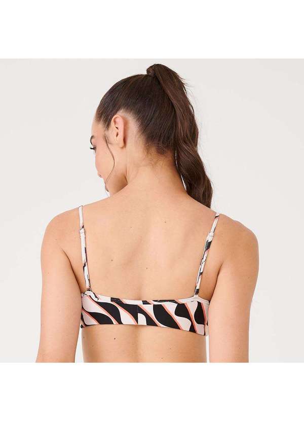 Donna Carioca - Top Faixa Estampa Mirage Poliamida Soft com Bojo Estampado 2