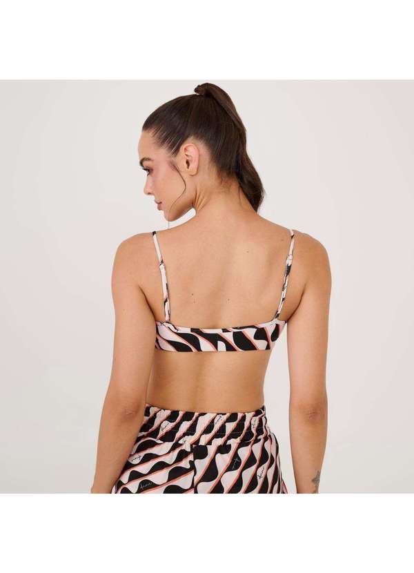 Donna Carioca - Top Faixa Estampa Mirage Poliamida Soft com Bojo Estampado 6