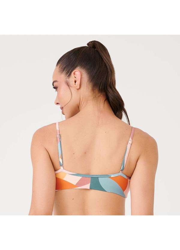 Donna Carioca - Top Faixa Estampa Moves Poliamida Soft com Bojo Estampado 2