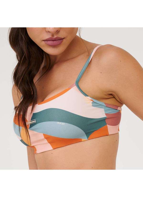 Donna Carioca - Top Faixa Estampa Moves Poliamida Soft com Bojo Estampado 4