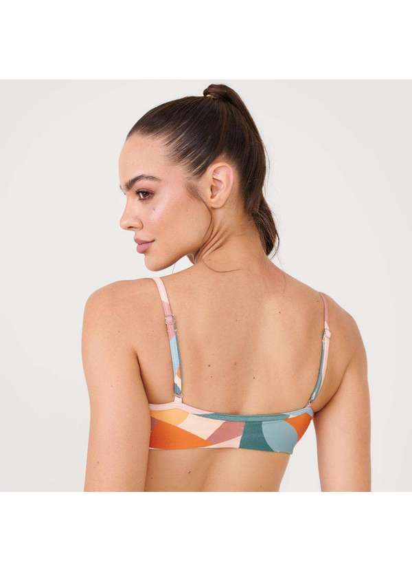 Donna Carioca - Top Faixa Estampa Moves Poliamida Soft com Bojo Estampado 6