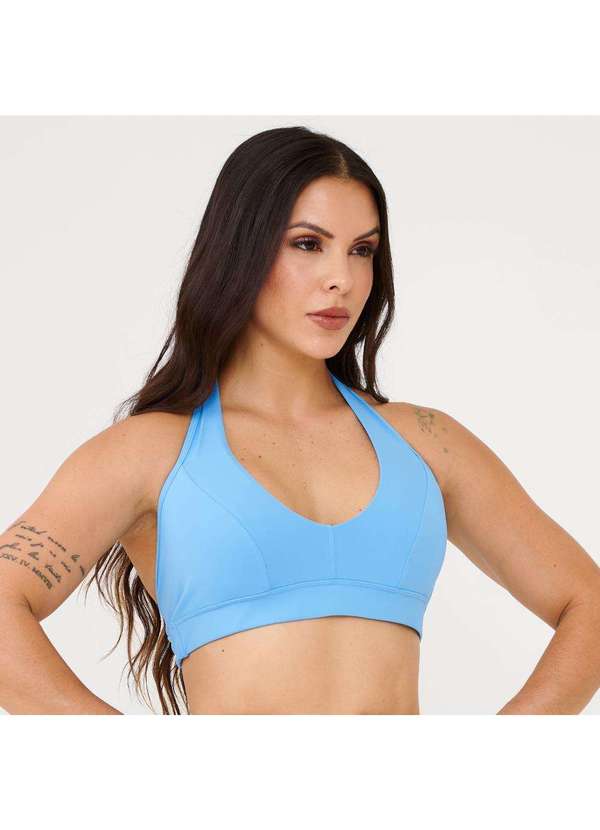 Donna Carioca - Top Frente Única Blue Ivy Poliamida com Bojo Azul 3