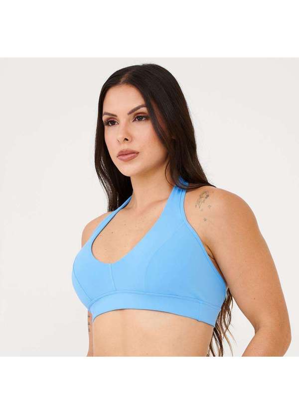 Donna Carioca - Top Frente Única Blue Ivy Poliamida com Bojo Azul 4
