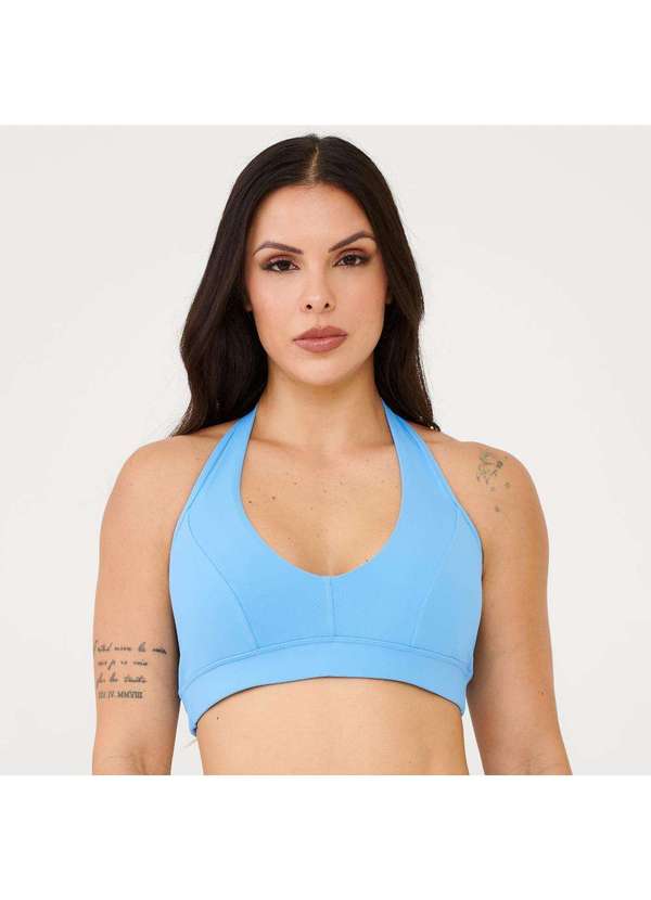 Donna Carioca - Top Frente Única Blue Ivy Poliamida com Bojo Azul 5