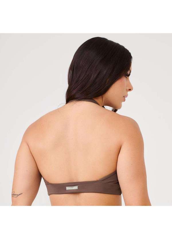 Donna Carioca - Top Frente Única Marrom Chocolamore com Bojo Marrom 2