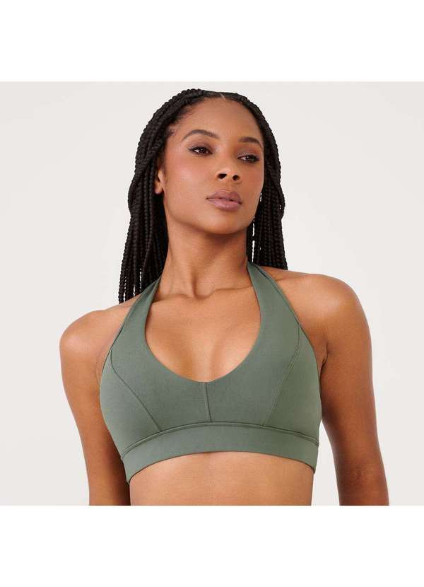 Donna Carioca - Top Frente Única Verde Tenuta Poliamida com Bojo Verde