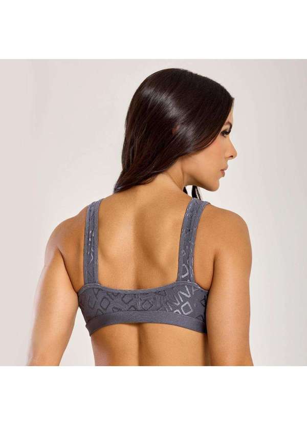 Donna Carioca - Top J Winner Donna Basics Cinza Texturizado com Bojo Cinza 2