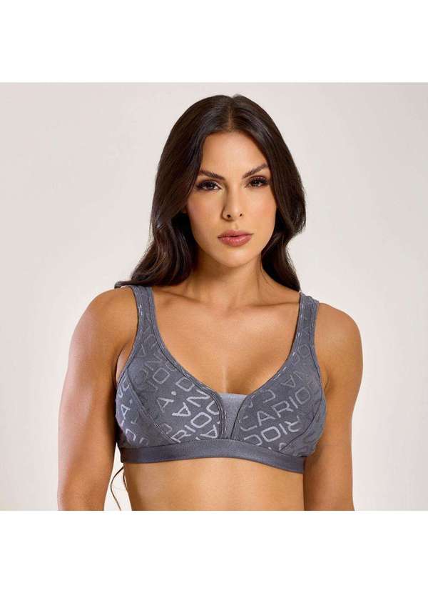 Donna Carioca - Top J Winner Donna Basics Cinza Texturizado com Bojo Cinza 6