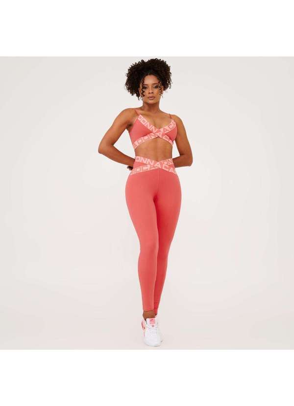 Donna Carioca - Legging Attack Rosa Flower Coral Poliamida Laranja 10