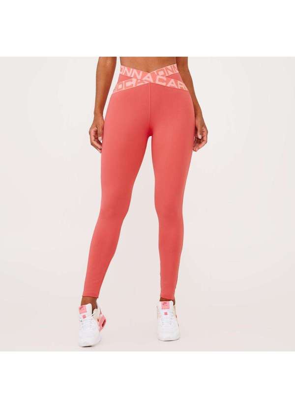Donna Carioca - Legging Attack Rosa Flower Coral Poliamida Laranja 12