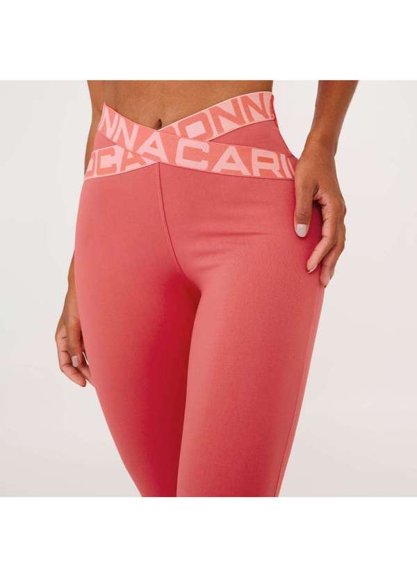 Donna Carioca - Legging Attack Rosa Flower Coral Poliamida Laranja 3