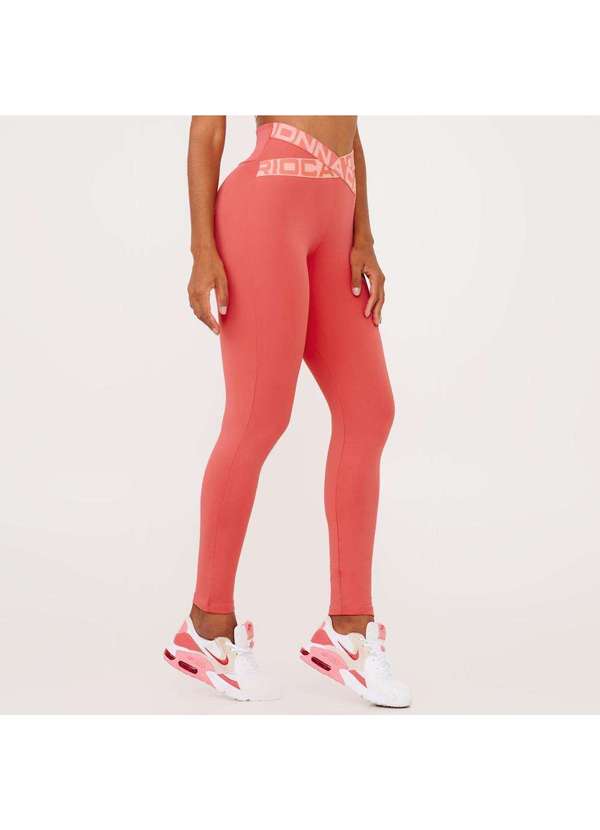 Donna Carioca - Legging Attack Rosa Flower Coral Poliamida Laranja 4