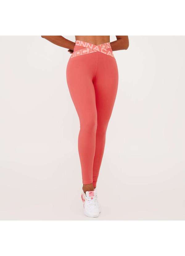 Donna Carioca - Legging Attack Rosa Flower Coral Poliamida Laranja 6