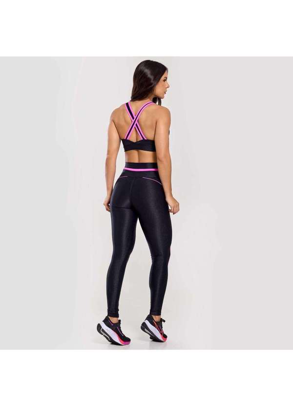 Donna Carioca - Legging Decisive Preta Microcanelado Preto 8