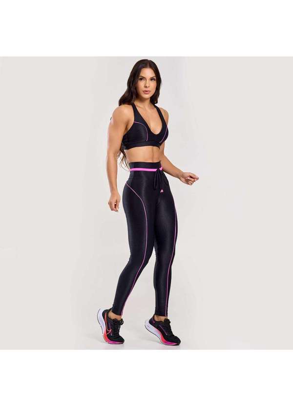Donna Carioca - Legging Decisive Preta Microcanelado Preto 9