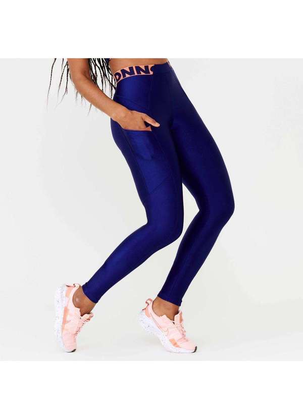 Donna Carioca - Legging Dnnc Squad Marinho Cyber Platinado Azul