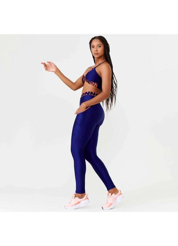 Donna Carioca - Legging Dnnc Squad Marinho Cyber Platinado Azul 10