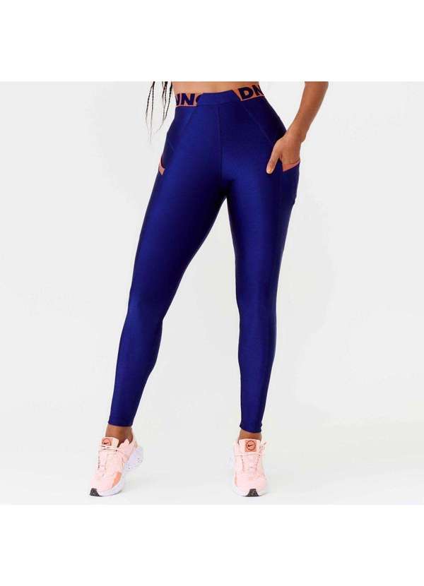 Donna Carioca - Legging Dnnc Squad Marinho Cyber Platinado Azul 3