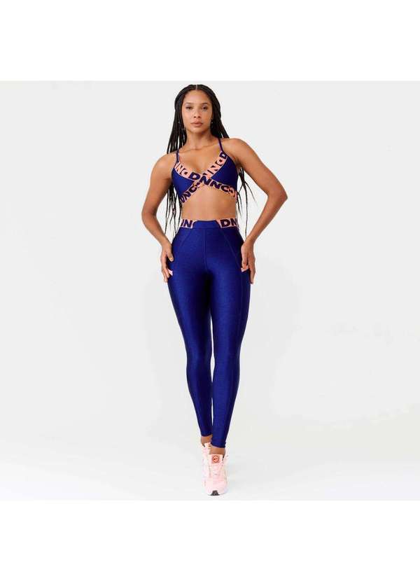 Donna Carioca - Legging Dnnc Squad Marinho Cyber Platinado Azul 8