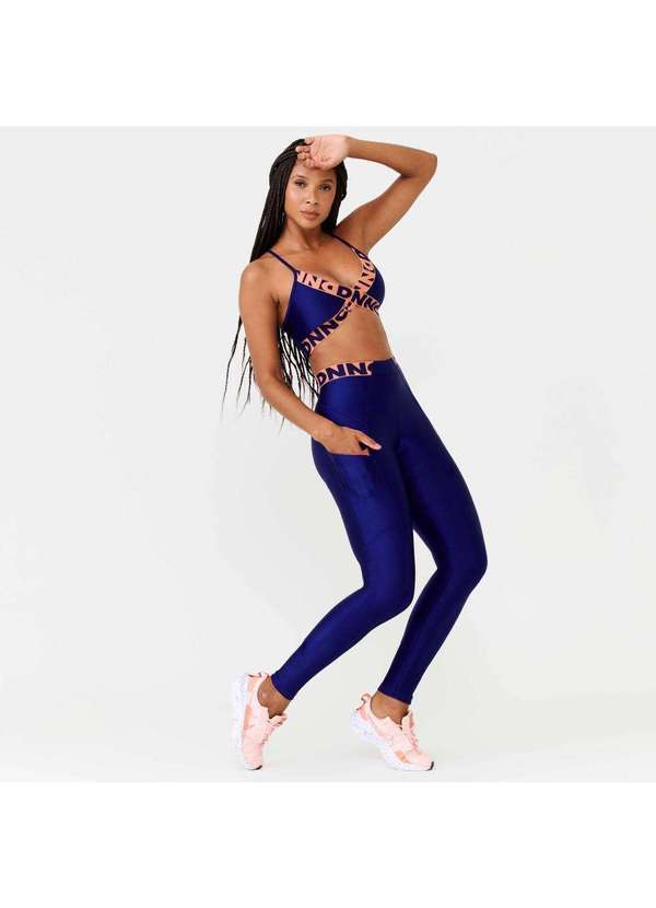 Donna Carioca - Legging Dnnc Squad Marinho Cyber Platinado Azul 9