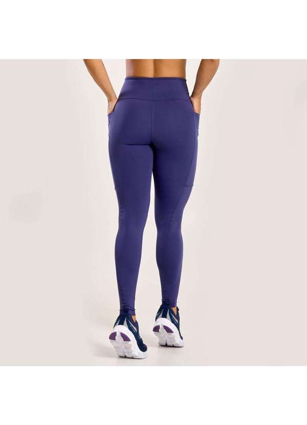 Legging Essential Azul Dusk Poliamida com Bolso Azul - Donna Carioca
