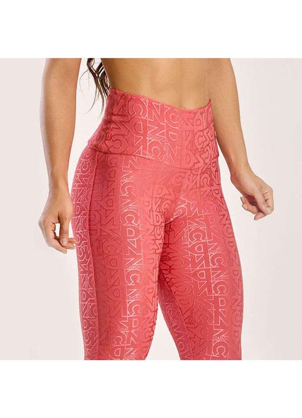 Donna Carioca - Legging J Winner Dnnc Coral Madras Texturizado Rosa 3