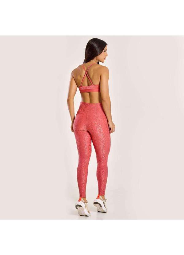 Donna Carioca - Legging J Winner Dnnc Coral Madras Texturizado Rosa 6