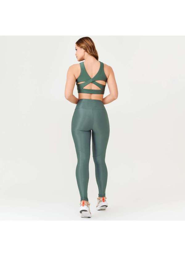 Donna Carioca - Legging Magic Verde Green Night Platinado e Microcanelado Verde 12